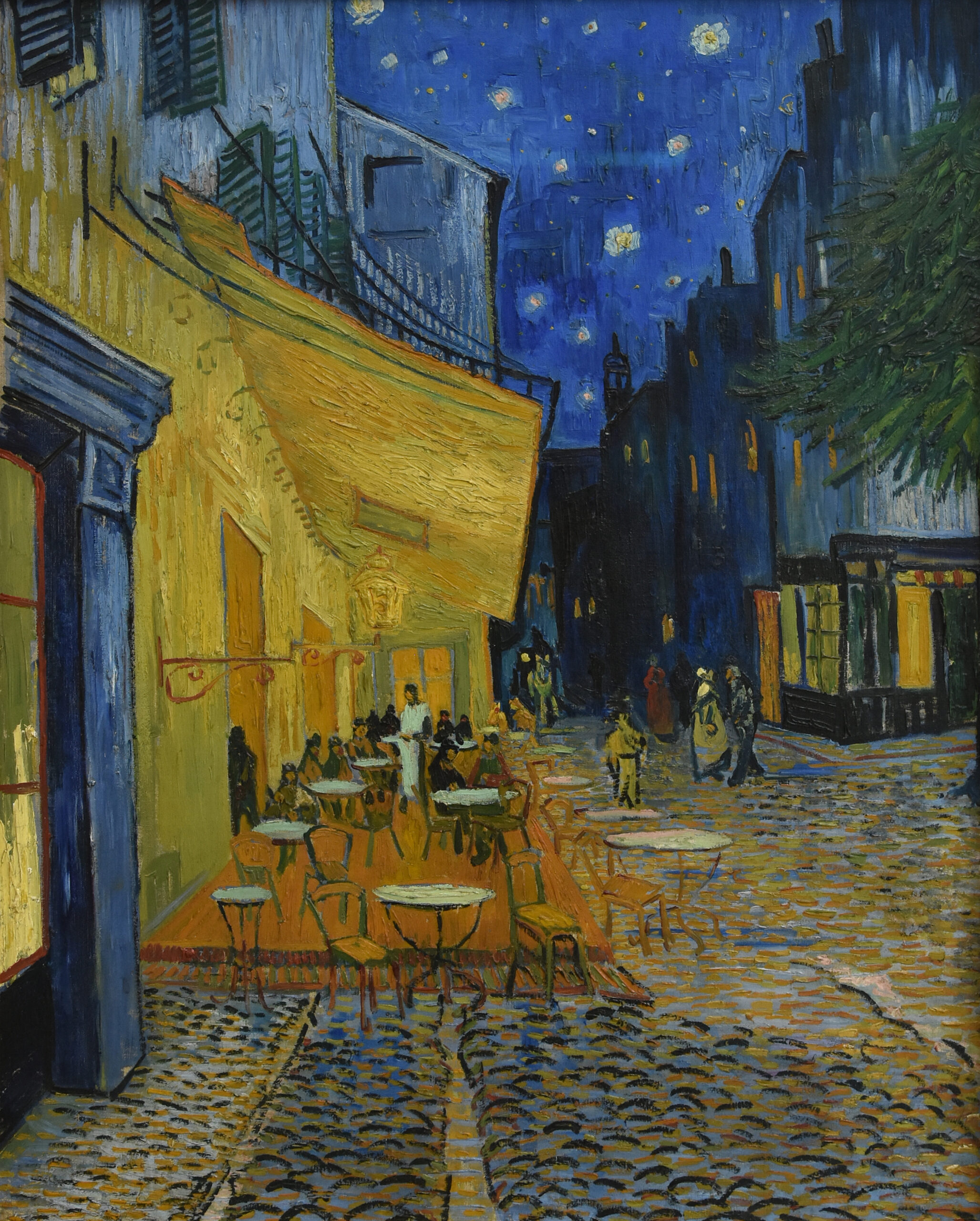 Vincent_van_Gogh_(1853-1890)_Caféterras_bij_nacht_(place_du_Forum)_Kröller-Müller_Museum_Otterlo_23-8-2016_13-35-40